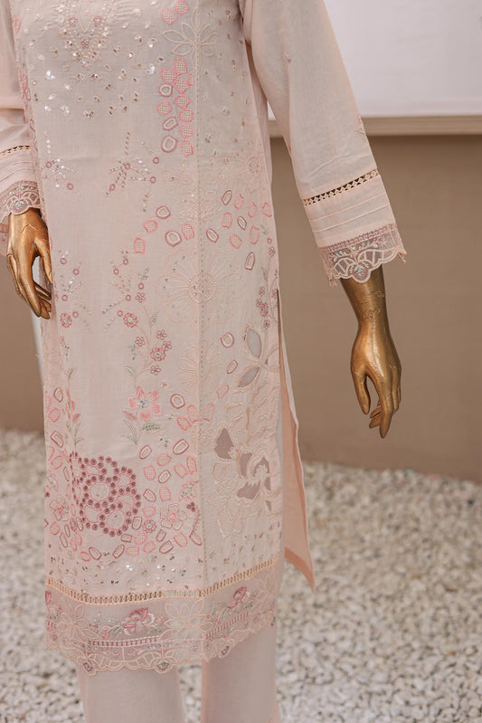 3 PC – Peach - Festive Embroidered