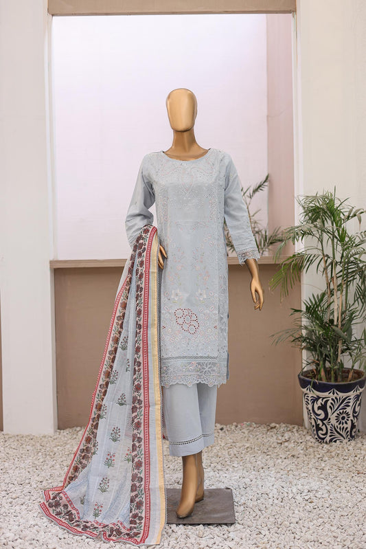 3 PC – Sky - Festive Embroidered