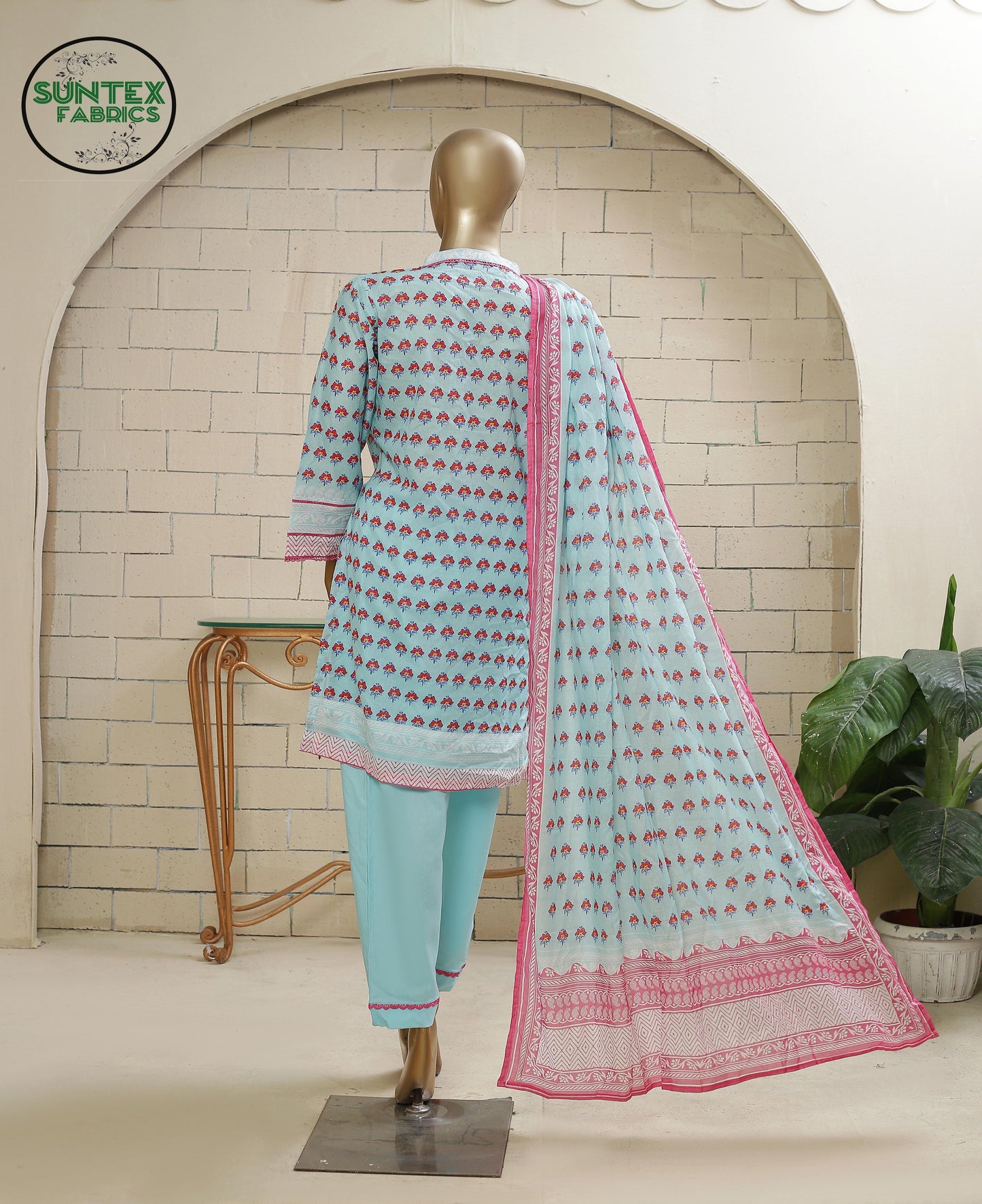 Woman Printed Lawn Stitch Shirt (Kurti) with Dupatta & Trouser