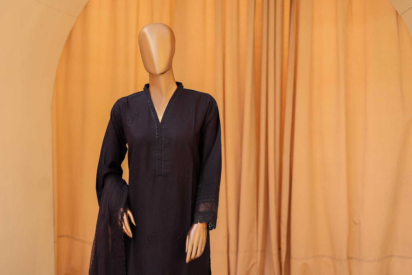 Woman Dyed Chikankari  embroidered  stitched suit kurta sets