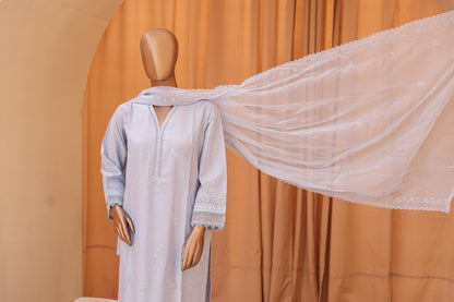 Woman Dyed Chikankari  embroidered  stitched suit kurta sets