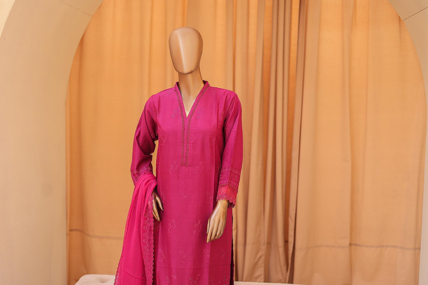 Woman Dyed Chikankari  embroidered  stitched suit kurta sets