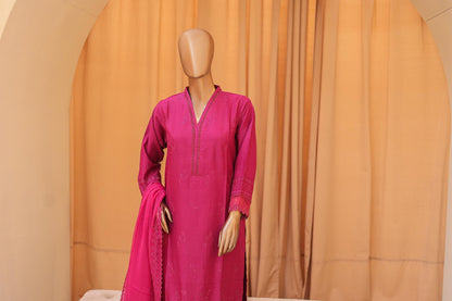 Woman Dyed Chikankari  embroidered  stitched suit kurta sets