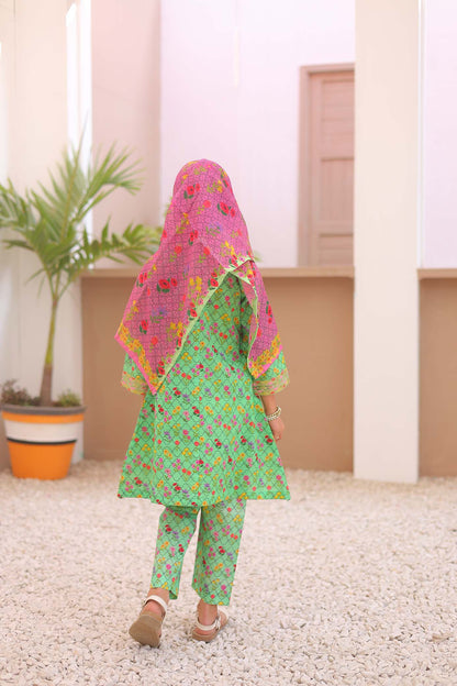 Girl embroidered stitched Kurta suits