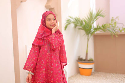 Girl embroidered stitched Kurta suits