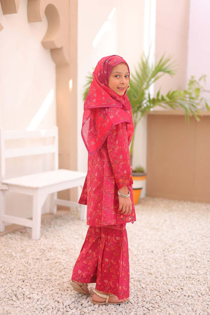 Girl embroidered stitched Kurta suits