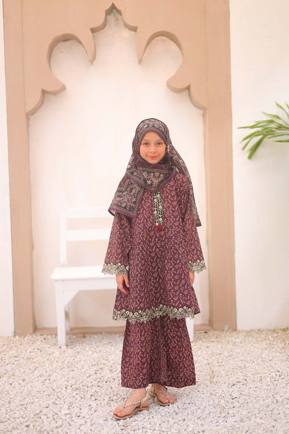 Girl embroidered stitched Kurta suits