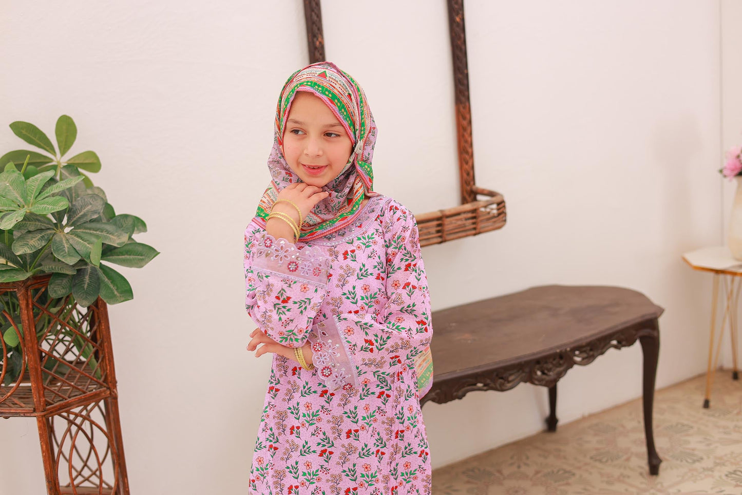 3 PC – SWEET PINK - Festive Embroidered