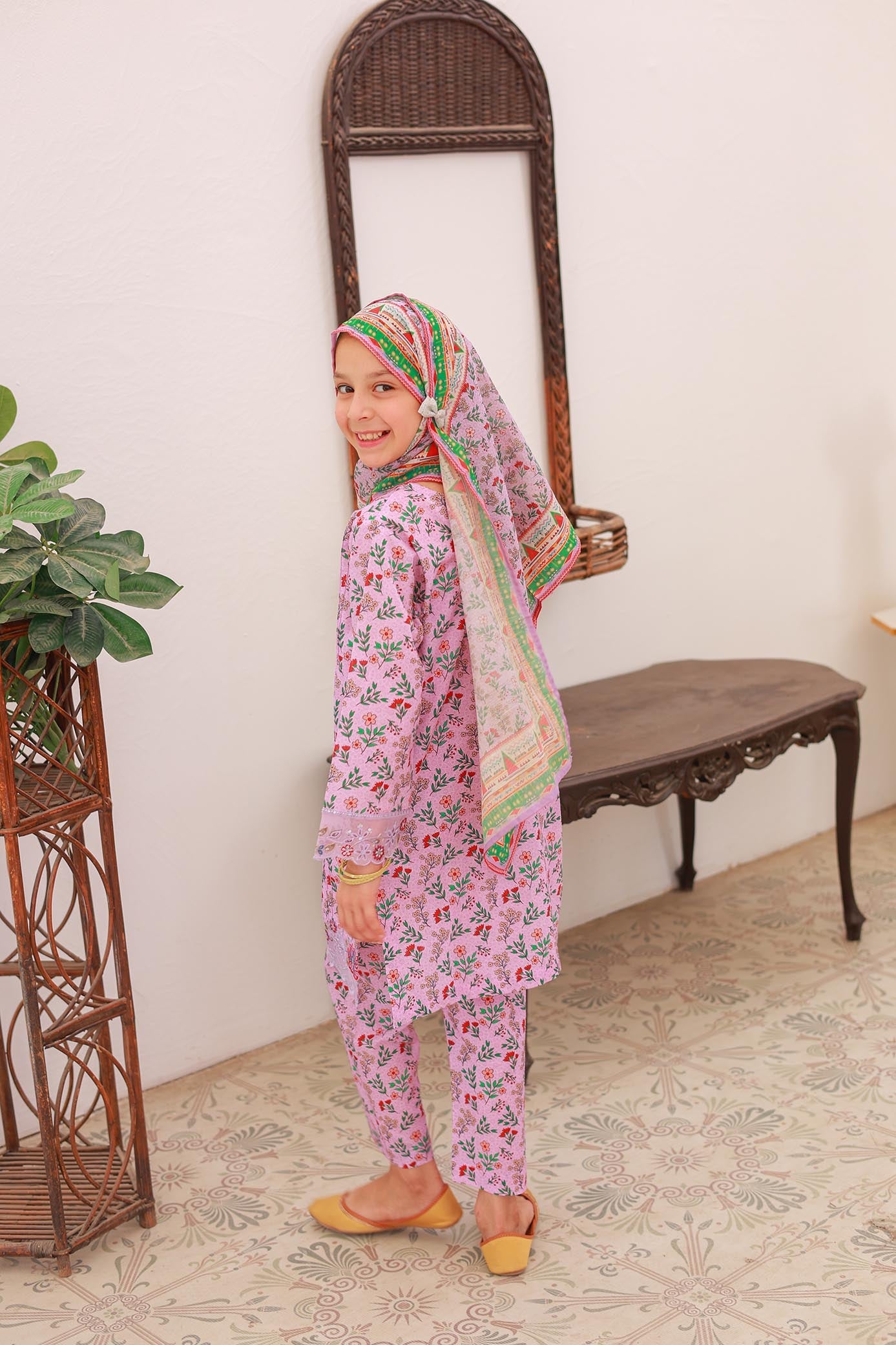 3 PC – SWEET PINK - Festive Embroidered