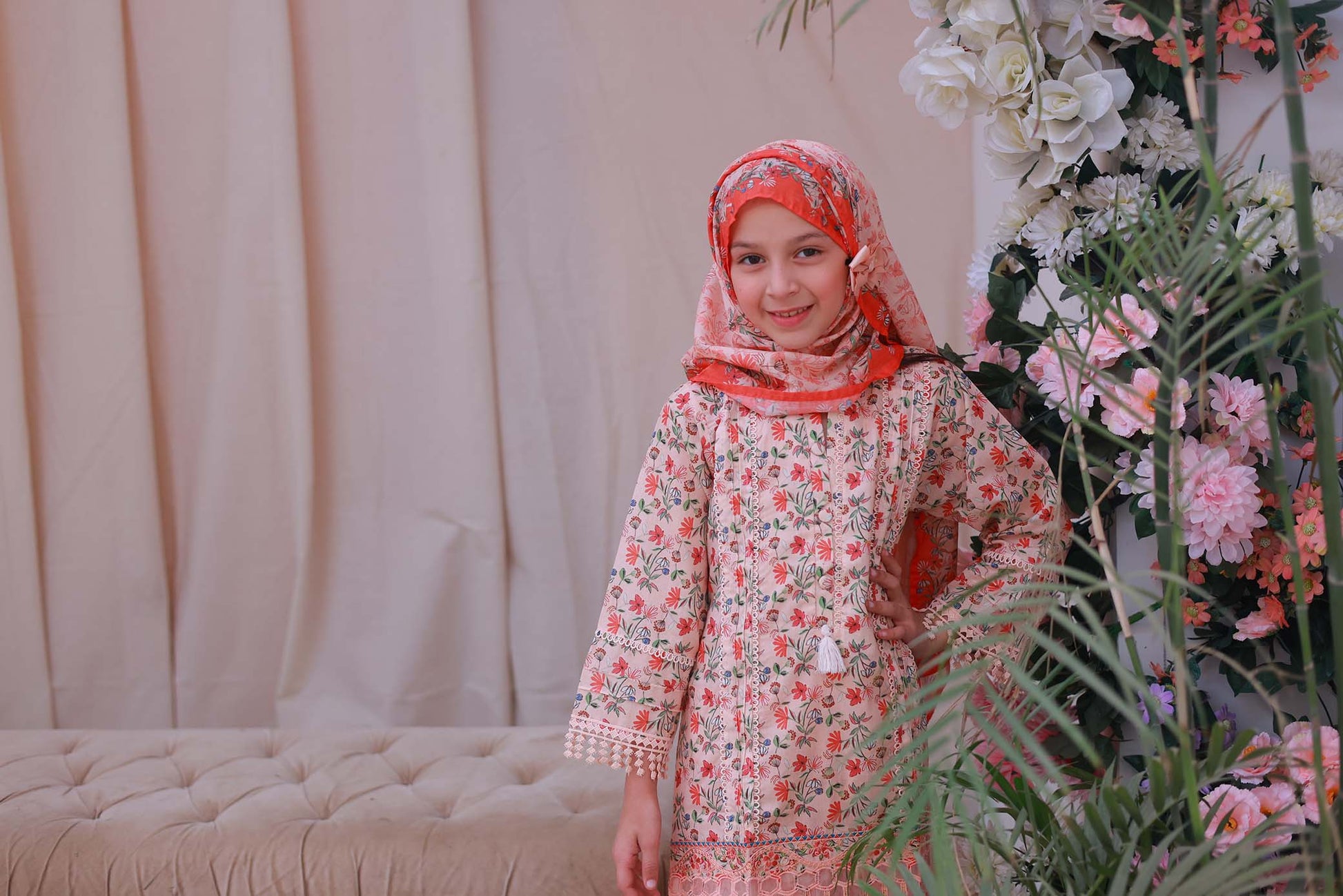 03 PC - PEACH- SHIRT - EMBROIDERED