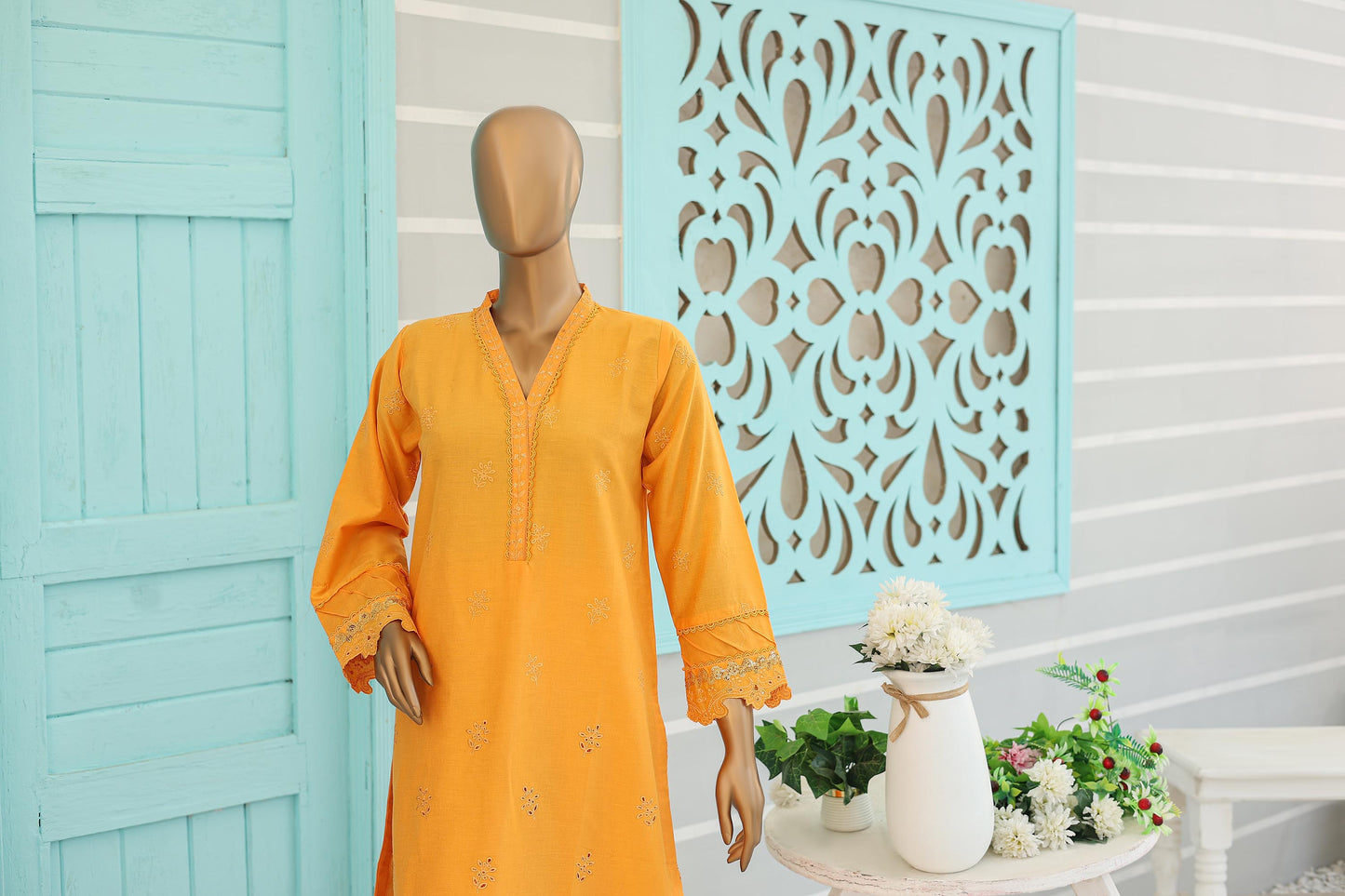 CO-ORDS - Chikan Kaari  - MARI-GOLD